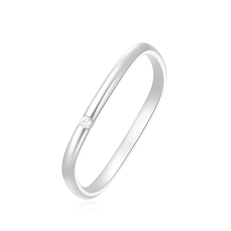 Semplice anello di coppia quadrato in acciaio inossidabile con diamanti intarsiati, alla moda e in oro e titanio_voghion.com