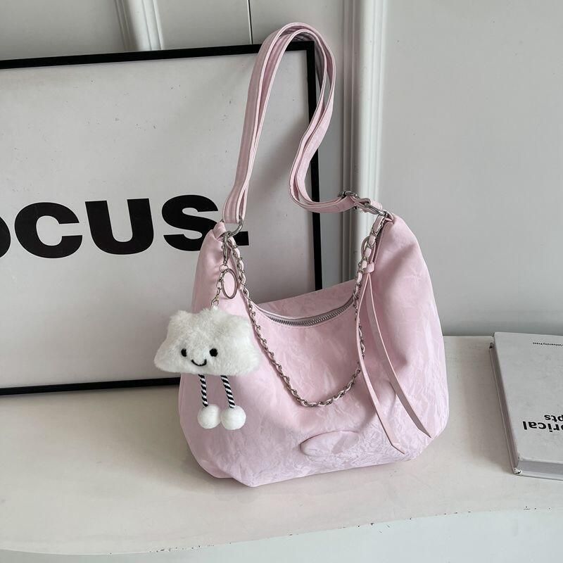 Borsa a tracolla monospalla alla moda per lavoro estivo da donna, con tracolla morbida, grande capacità, per studenti e tempo libero, 2024_voghion.com