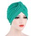 nuovo cappello turbante cappello turbante semplice pieghettato con perline_voghion.com