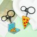 Porte-clés créatif de style gourmet, boîte à pizza et pendentif décoratif en alliage de zinc_voghion.com