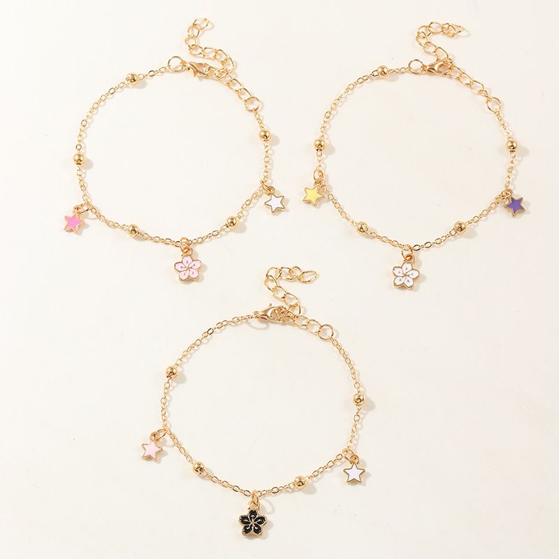 Braccialetti carini in metallo a forma di cuore e stella per ragazze_voghion.com