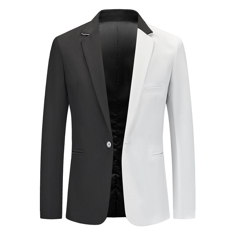 Giacca casual da uomo nuova di zecca, oversize, alla moda, con blocchi di colore_voghion.com