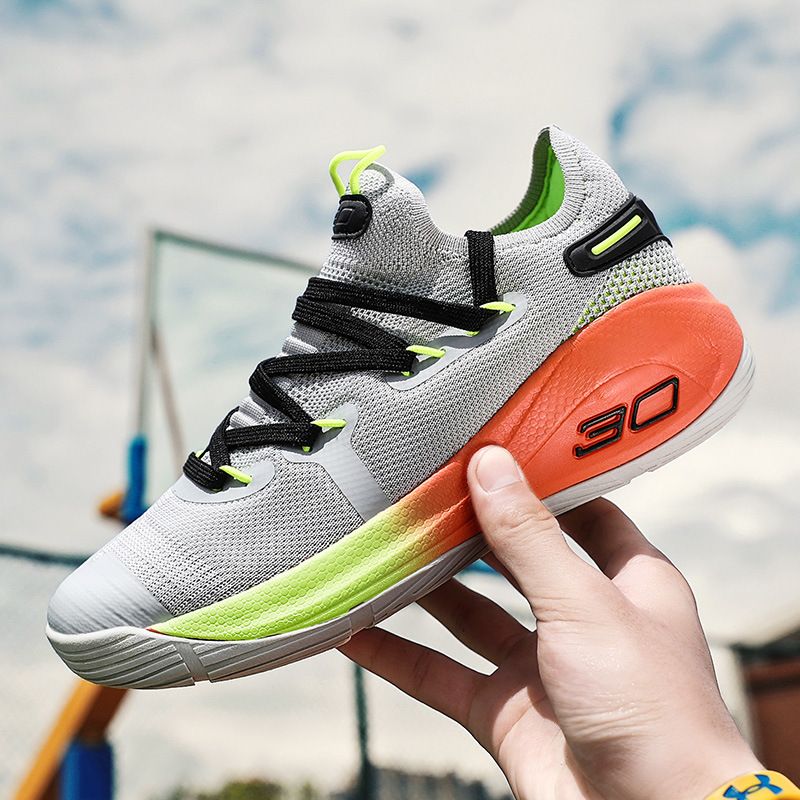 Vīriešu apavi, lidojoši, austi basketbola apavi vīriešiem, karija izmēra, elpojoši, triecienus absorbējoši sporta apavi, studentu īsti kaujas apavi._voghion.com