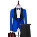 CT Men's New Business Casual Set For Wedding Groom Tuxedo Three-Piece Suit_voghion.com