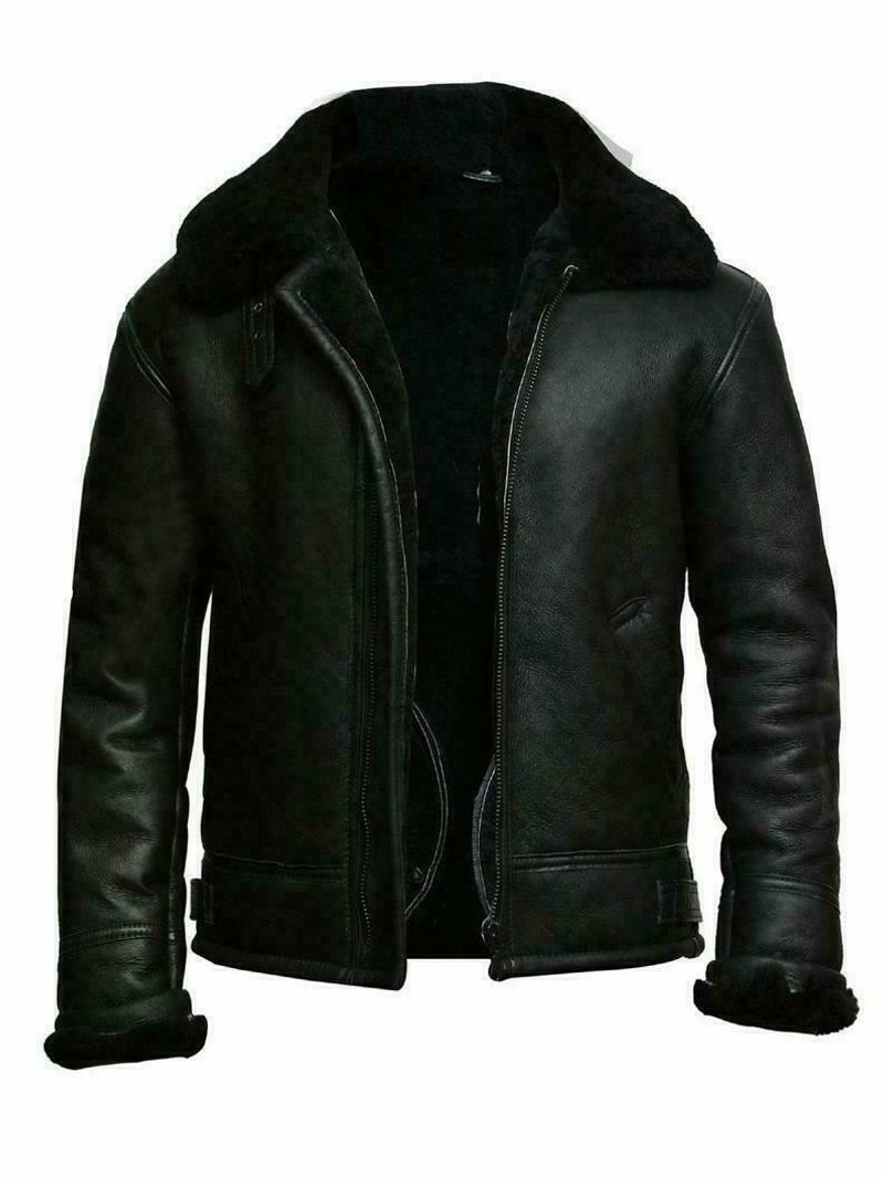 Herren-Ledermantel mit Lammfellfutter und breitem Revers – hochwertiger Wintermantel, luxuriöse Oberbekleidung aus Kunstpelz_voghion.com