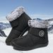 Ski Boots Winter Large Size Women's Shoes Snow Boots Women 36 43 Plus Velvet Warm Cotton Boots Flat Bottom Casual Cold Proof Cotton Shoes_voghion.com