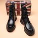 Martin Boots Men's 2025 New High-top Thick-soled Side Zipper Versatile Tooling Locomotive Boots_voghion.com