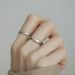 2025 New Matte Frosted Adjustable Ring For Women Simple Design High-Grade Diamond Couple Rings_voghion.com