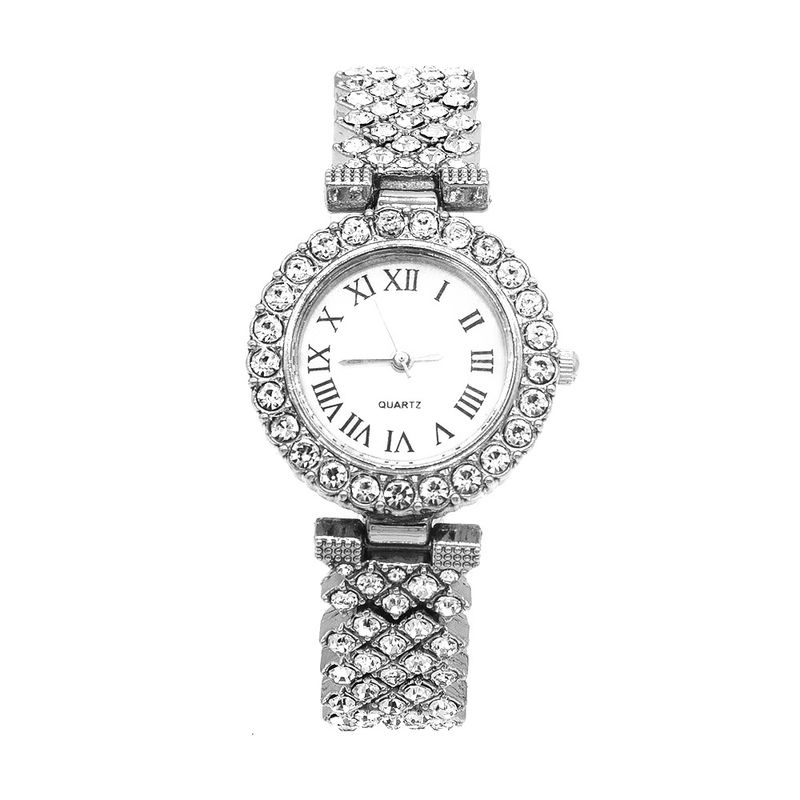 Damarmbandsur set mode guld hel diamant stål bandklocka_voghion.com