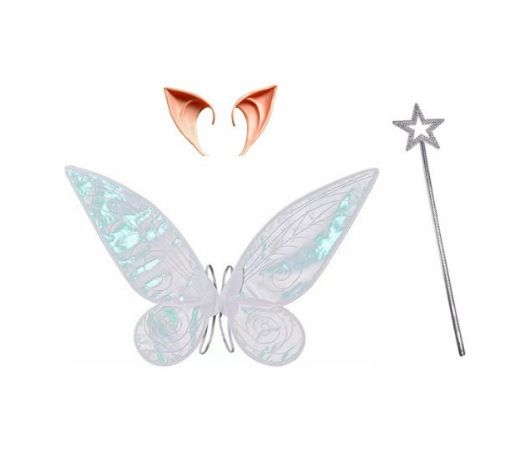 Päiperlek Elfenflilleken Kanner Engel Fee Zauberstaf Feierdagsfeier Dekoratiounsset Halloween Performance Requisiten_voghion.com