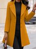 Women's coat slim mid-length clothing woolen coat_voghion.com