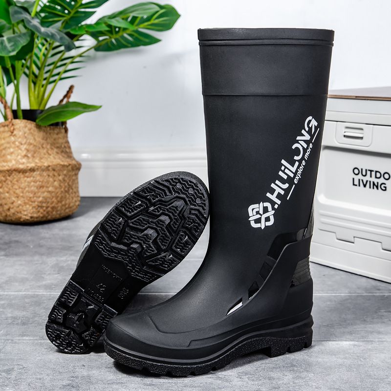 Odporne na zużycie buty przeciwdeszczowe Męskie buty do wody Buty przeciwdeszczowe Buty do wody Antypoślizgowe Wodoodporne Wysokie buty wędkarskie Ubezpieczenie od pracy Buty gumowe_voghion.com