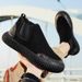 2023 casual shoes men's new suede warm men's high-top net red slip-on clown lazy boots_voghion.com