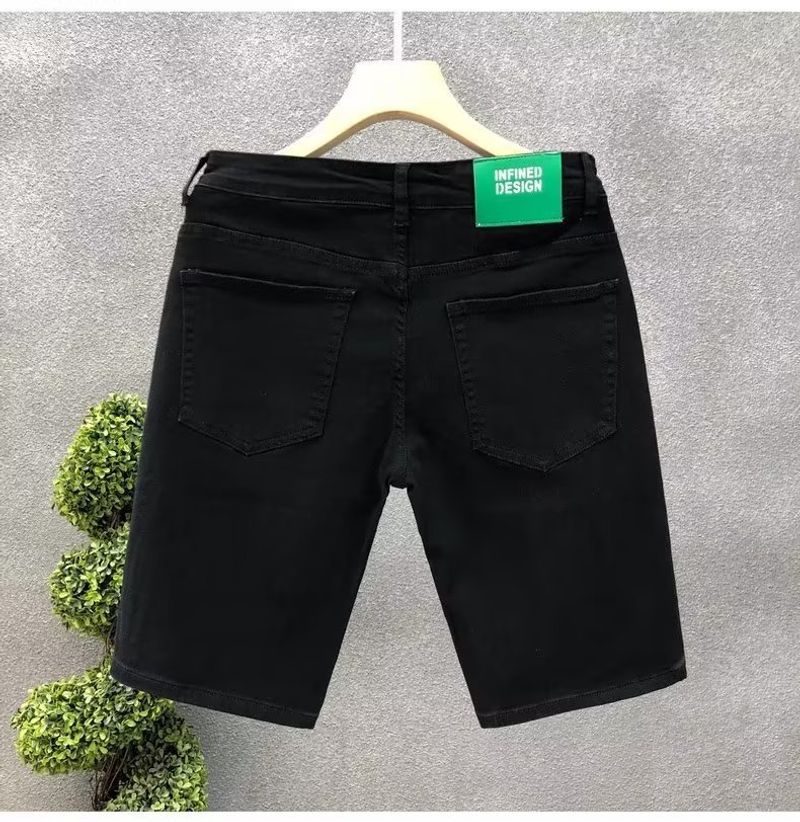 Men's Clothing Summer 50% And 90% Men's Style Casual All Match Denim Shorts Slim Stretch Mid Pants White Trendy_voghion.com