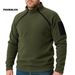 Pull tactique homme, sweat-shirt militaire décontracté, veste polaire, col montant, pull uni, vêtements coupe-vent_voghion.com