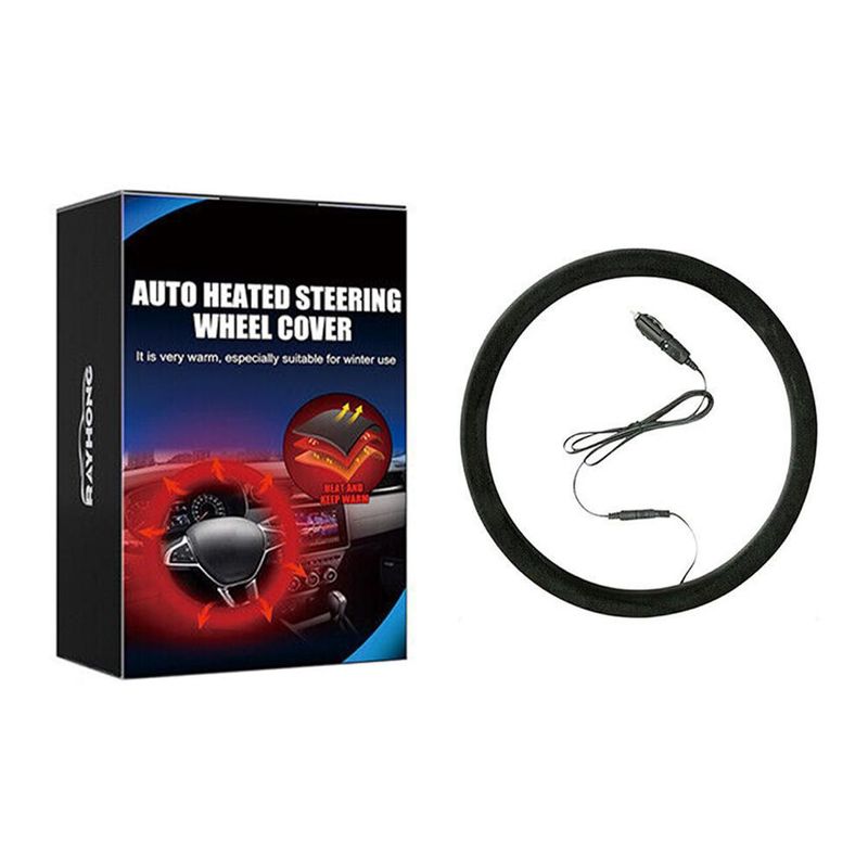 Car Steering Wheel Suede Car Anti Slip Handlebar Cover Winter Universal Quick Heating And Warmth_voghion.com