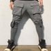 Cargo-Jogginghose für Herren – Hip-Hop-Sweathose aus Baumwollmischung mit mehreren Taschen für Fitnessstudio, Streetwear und Freizeitkleidung – Elastische Knöchelbündchen, atmungsaktiv_voghion.com