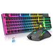 104 RGB Backlit Two-color Key Cap 2.4G Wireless Mouse and Keyboard Set_voghion.com