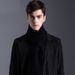 Wool Solid Color Knitted Scarf New Men's Casual Warm Scarf Korean Version Of Business Young People's Scarf Autumn And Winter_voghion.com