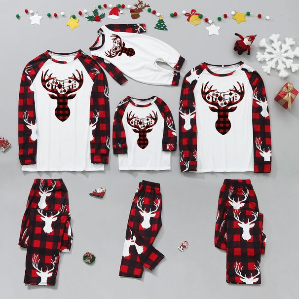 Vánoční dámské oblečení, rodinné oblečení, ležérní teplé pyžamo_voghion.com