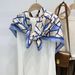 2024 Korean version simple geometric pattern large square summer new versatile decorative thin sunscreen scarf_voghion.com