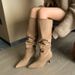 Large Walled Pile Pointed Long Women's Plus Size, Thin Boots, High Heels, Thick Legs, Over The Knee_voghion.com