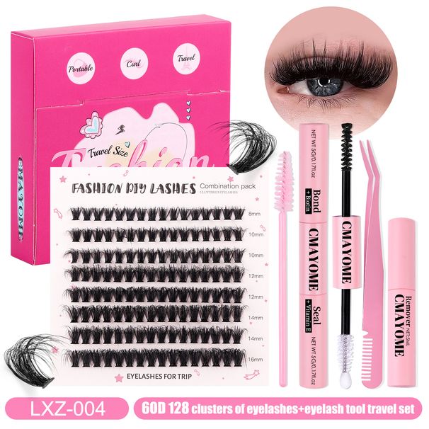 Set di ciglia segmentate da viaggio, piccola scatola quadrata, compatto e salvaspazio, per ciglia fai da te quotidiane, utilizzabile facilmente anche dai principianti._voghion.com