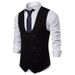 Lässige, modische, zweireihige Slim-Fit-Weste für Herren mit U-Ausschnitt_voghion.com