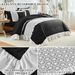Breathable Queen Size Comforter Sets, All-Season Down-Alternative Quilt Set Black Ruffle Lace Craft Quilt Three Piece Set_voghion.com