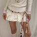 Summer Niche Design Hand-Woven Square Loose Beaded Linen Belt High Street Girl Tie Tassel Waist Chain_voghion.com