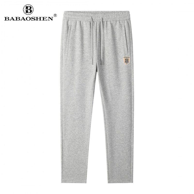 Babaoshan Men's Knitted Comfortable, Fashionable, Versatile Printed Straight Leg Autumn/Winter Unisex Casual Pants_voghion.com