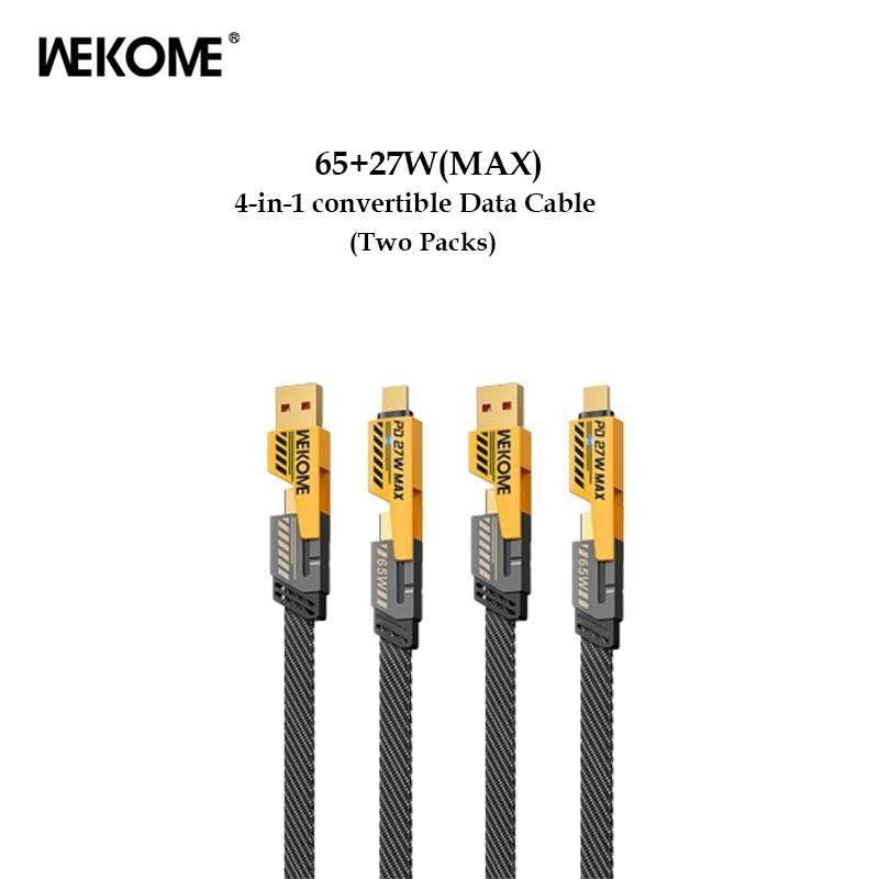 WEKOME WDC-25 Two Multifunctional 4-in-1 Convertible Charging Data Cable With A Data Transmission Speed Of 480Mbps,_voghion.com
