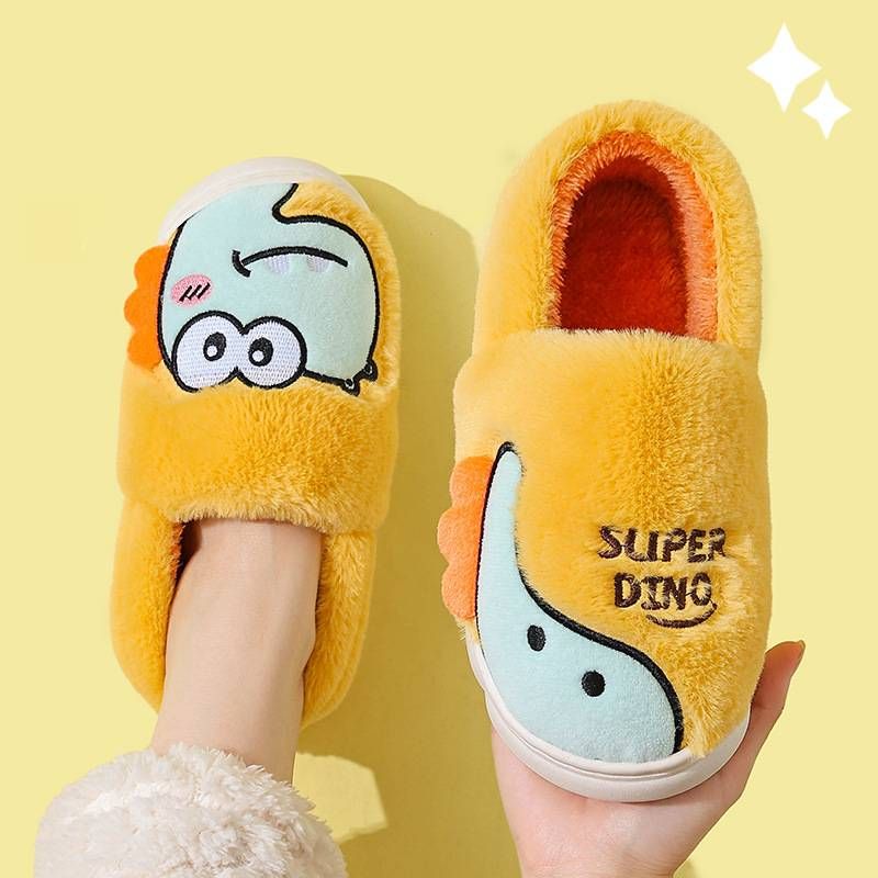 Mother & Kids Plush Slippers With Heel Cover - Cozy Indoor House Shoes For Winter, Postpartum & Maternity Comfort - Non-Slip Soft Fleece Lining_voghion.com
