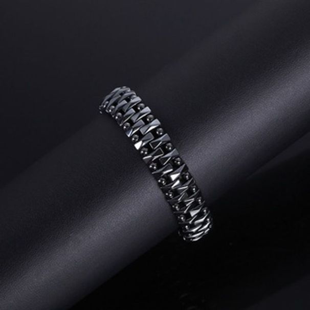 Braccialetti dimagranti elastici per terapia magnetica con perline energetiche classiche in ematite_voghion.com