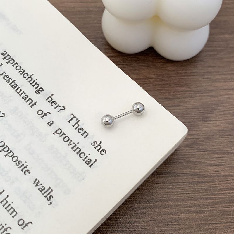Double Ball For Women High-end Ins Style Bone Sleep Without Removing Ear Piercing Stud Hoop Earrings Summer_voghion.com