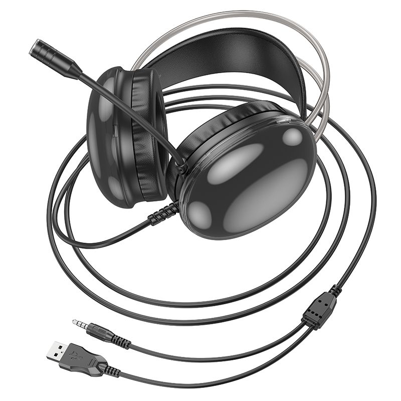 Festival musicale Festival musicale W109 Cuffie cablate a LED over-ear Cuffie da gioco Bluetooth wireless con cancellazione del rumore AAC JL 5.3_voghion.com