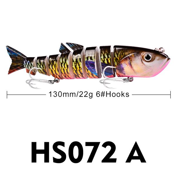 New Lure Fish 13cm 22g Plastic 8-Section Multi-Section Hard Sea Bait Fishing Gear_voghion.com