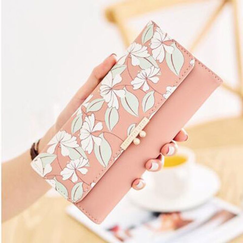 Pruiti Large Capacity Bag 2020 New Fashionable Women's Wallet For Women Long Three Fold Student Leather Clip_voghion.com