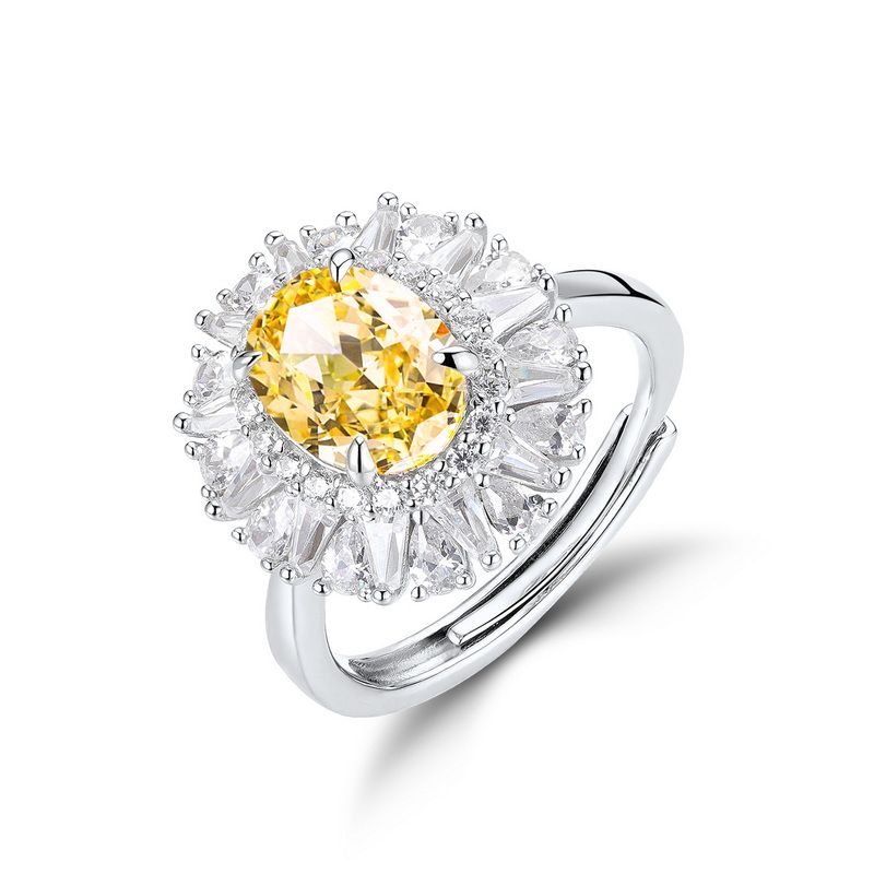 Personalisierte S925 Silber 4ct Hohe Carbon Diamant Ring Mode Oval 7*9 Ring_voghion.com