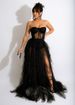 Women's plus-size lace gauze bodice sexy evening dress_voghion.com