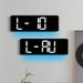 Moderno orologio da parete digitale a LED con retroilluminazione multicolore, visualizzazione della temperatura, calendario e sveglia: elegante decorazione per la casa e l'ufficio_voghion.com