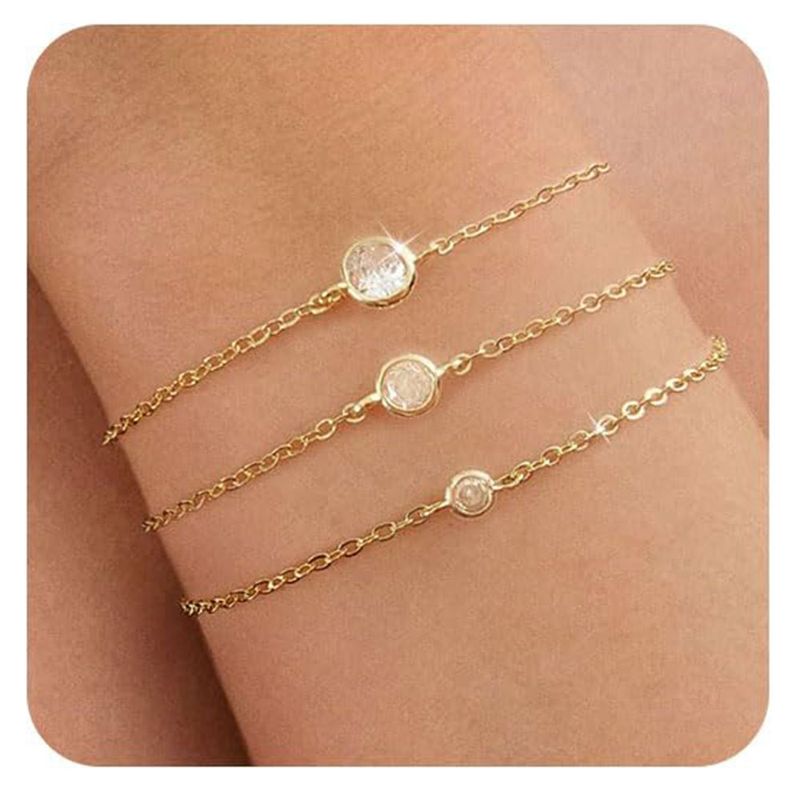 Nuovo bracciale Paperclip con catena cubana intrecciata in oro, set regalo multistrato impilabile per la fidanzata_voghion.com