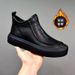 European Warm Series Fleece-Lined Martin For Men, Winter British Style Warm High-Top Leather Boots, Trendy Versatile Cotton Boots_voghion.com