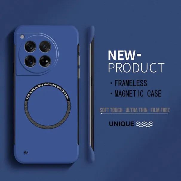 Ultradünne PC-Magnethülle ohne Rahmen für Magsafe Oneplus 12 12R 11 11R 10T 10R 10 Po Matte Colo Solid_voghion.com