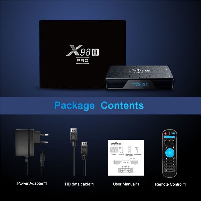 Smart X98H PRO TV Box – Android 12, Allwinner H618, WiFi6, BT5.0, 4K UHD Streaming Device_voghion.com
