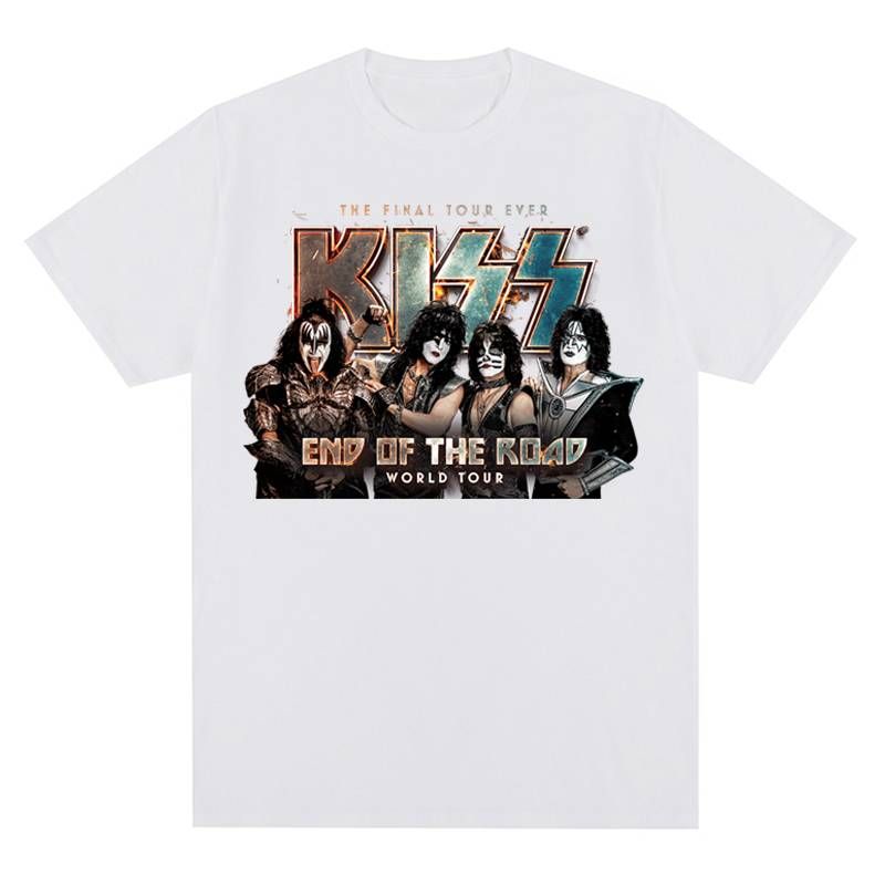 2024 New Fashion Kiss Band Rock Letter Poster Men's T-Shirt Graphics Funny Casual Short Sleeve Round Neck Shirt Hip Hop Tees_voghion.com