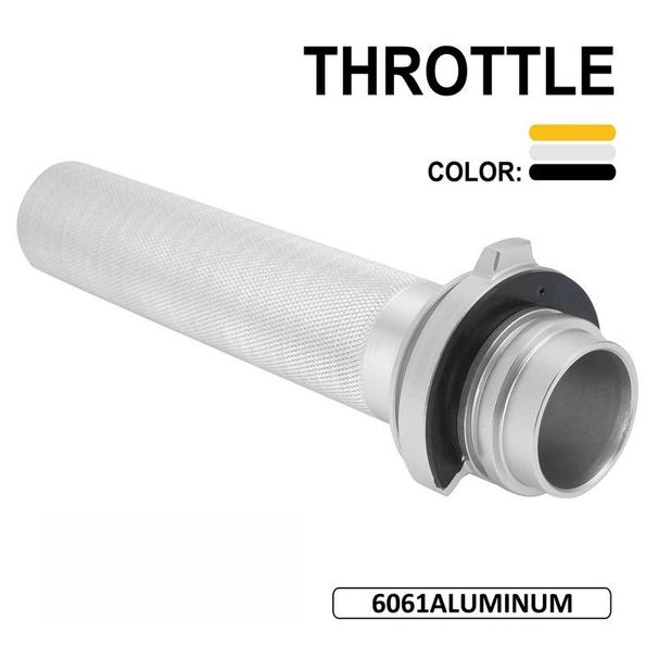 CNC-aluminium gashendel voor motorfietsen - universeel geschikt voor de meeste motorfietsen, lichtgewicht en duurzaam (14,3 x 4,3 x 4,3 mm), zwart/zilver/goud_voghion.com