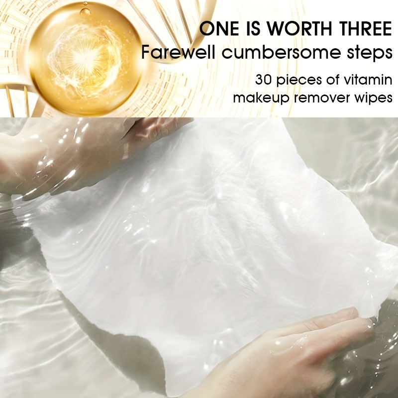 USHAS30 makeup removal wipes are gentle, deep cleaning, portable, irritating, disposable, and non washable_voghion.com