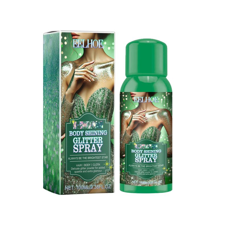 EELHOE Shining Glitter Spray, Highlighter Spray Natural Stereoscopic Long-Lasting Brightening Glitter_voghion.com