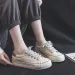 Thick Soled Round Toe Dissoed Sole Canvas Wheat Ear Slack Casual Fashion Comfortable Breathable Board Shoes_voghion.com
